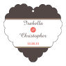Customizable Polka Heart Wedding Hang Tags